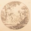 French Expulsion of Adam and Eve Etching.