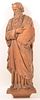 Carved Oak Figure of Moses Holding a Tablet.