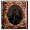 Sixth Plate Tintype of Charles E. Lippencott, 52nd Pennsylvania Infantry, KIA 