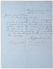 Jefferson Davis, Written and Signed Telegraph Calling for Troops to Defend the South, June 1861 