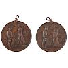 GAR Service Medals for Atwell E. Ferguson, 49th Ohio Infantry and William H.H. Yoakum, 33rd Ohio Infantry 
