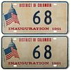 John F. Kennedy Inaugural Commemorative License Plates 