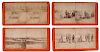 S.J. Morrow, Great Northwest Series Stereoviews, Incl. American Indians at Ft. Berthold, Plus, Group of 8 
