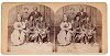 Stereoview of Indian Trader and Interpreter Julius Meyer and Sioux Chiefs, Incl. Sitting Bull, Swift Bear, Spotted Tail and Red Cloud 