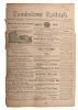 Tombstone Epitaph, Arizona Territory, 1880, Featuring Article on Earp Brothers 