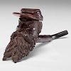Folk Art Pipe Carved in the Likeness of Civil War Soldier 