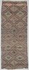 Semi-Antique Turkish Djidjim Rug: 4'10" x 12'2" (147 x 371 cm)