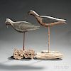 Two Carved and Painted Shorebird Decoys