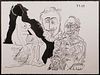 Pablo Picasso (Spanish, 1881-1973) Style of: Femme Nue avec des Admirateurs