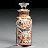 Sand Picture in a Glass Bottle with Patriotic American Eagle and Flag