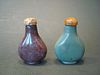 ANTIQUE Chinese Pair Snuff Bottles, 3" long