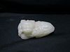 Chinese HETIAN White Jade Beast with Russet, 5.5 cm long