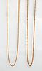 18K Yellow Gold Twisted Link Necklace, together wi