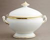 Old Paris Porcelain Footed Tureen, 19th c., with g