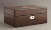 English Carved Rosewood Jewelry Box, c. 1910, with