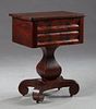 American Classical Revival Carved Mahogany Work Ta