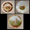 Group of Three German Porcelain Game Cabinet Plate