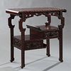 Chinese Export Qing Dynasty Style Carved Mahogany