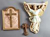 Group of Three French Religious Items, 20th c., co