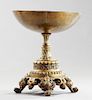 Brass and Brass Plated Spelter Center Bowl, early