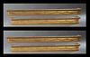 Group of Three Carved Whale Bone Wood Canes, 19th c., one with an incise carved shaft and a bone L-shaped handle; one of rose