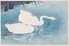 Ohara Koson, (Japanese, 1877-1945), Swans