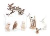 A Collection of Seven Porcelain Figures of Birds Height of tallest 7 inches.