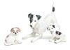 Three Bing & Grondahl Porcelain Dogs Width of widest 12 inches.