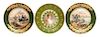 * Three Napoleonic Sevres Style Plates Diameter 9 1/2 inches.