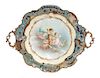 * A Sevres Style Porcelain Plate Width over handles 14 1/2 inches.