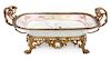 * A Sevres Style Gilt Metal Porcelain Center Bowl Width over handles 20 inches.