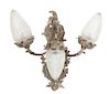 * A Louis XV Style Gilt Metal Three-Light Sconce Height 14 inches.