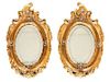 * A Pair of Giltwood Mirrors 22 x 13 inches.
