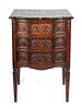 * A Continental Carved Chest of Drawers Height 36 x width 24 x depth 16 inches.