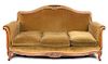 * A Victorian Style Walnut Sofa Width 80 inches.