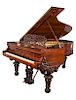 * A Hazelton Brothers Mahogany Baby Grand Piano Width 86 inches.