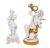 * Two Continental Porcelain Figures Height of taller 8 1/4 inches.