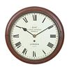 * An English Mahogany Cased Wall Clock Diameter 14 1/4 inches.