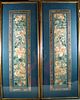 Pair of Framed Antique Chinese Embroidery Works.
