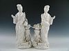 Pair of Chinese Blanc de Chine Porcelain Figures of Meiren