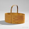 Shaker Yellow-stained Pine and Maple Oval Carrier