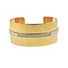 Cartier 18k Gold Diamond Cuff Bracelet