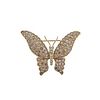 18k Gold Fancy Diamond Butterfly Brooch Pin