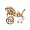 Lacloche France 18k Gold Pearl Horse Brooch Pin