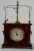 pat 1883 Jerome flying pendulum clock, running condition, ht 10.25”
