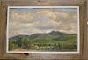Fred M Hines( Vermont/Maine 20th c ) Mount Mansfield from Jeffersonville o/b 12 x 16" signed lower r