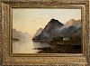 Jasper Francis Cropsey (American 1823-1900) Farm on the Hudson 12 x 20" o/c signed JF Cropsey lower