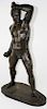 after A Dressler (German 1814- 1868) bronze male nude marked on base Hopfgarten Roma 1870, ht 35”
