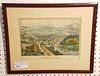 FRAMED CURRIER & IVES THROUGH TO THE PACIFIC 9" 13"