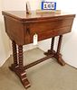 VICT.SAUSAGE TURNED MAHOG.GAME TABLE 29 1/2"H X 28"W X 16"D
